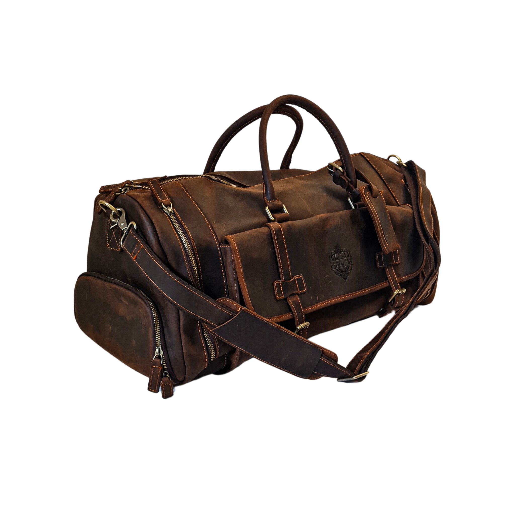 Mens leather duffle bag australia sale