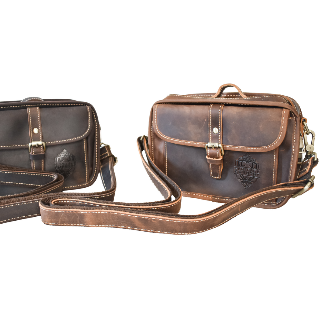 'The Oliver' Small Leather Saddle Bag - Cross Body or Side Bag - Handbag