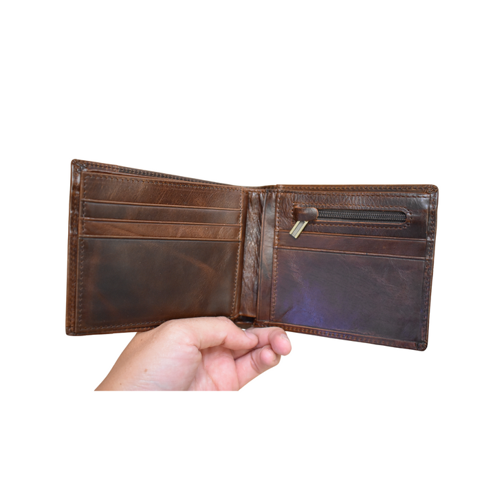 Book-Fold Patchwork Leather Wallet