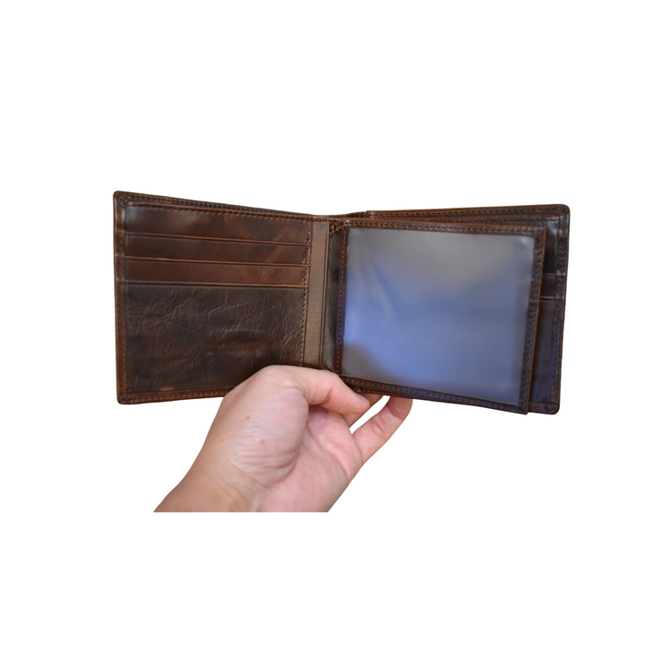 Book-Fold Patchwork Leather Wallet