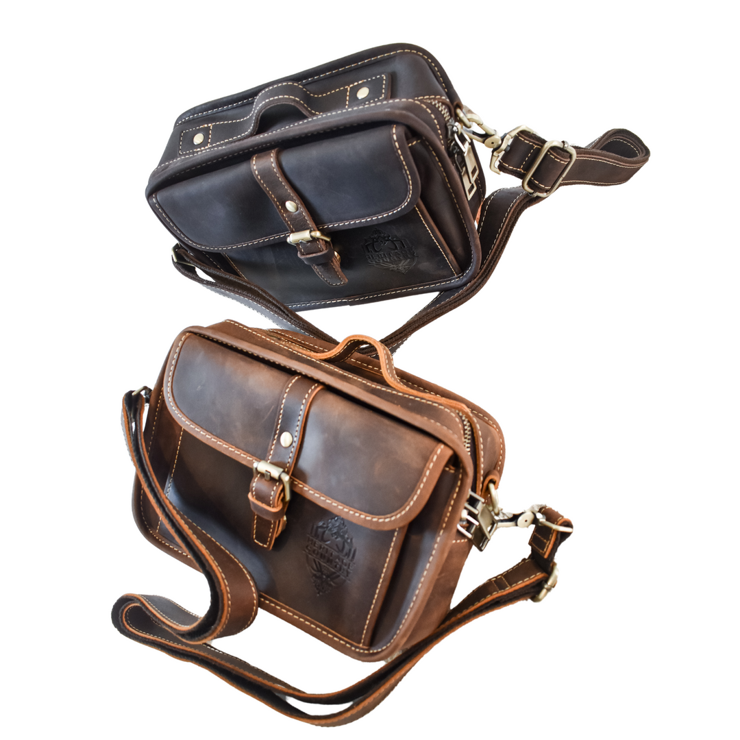 'The Oliver' Small Leather Saddle Bag - Cross Body or Side Bag - Handbag