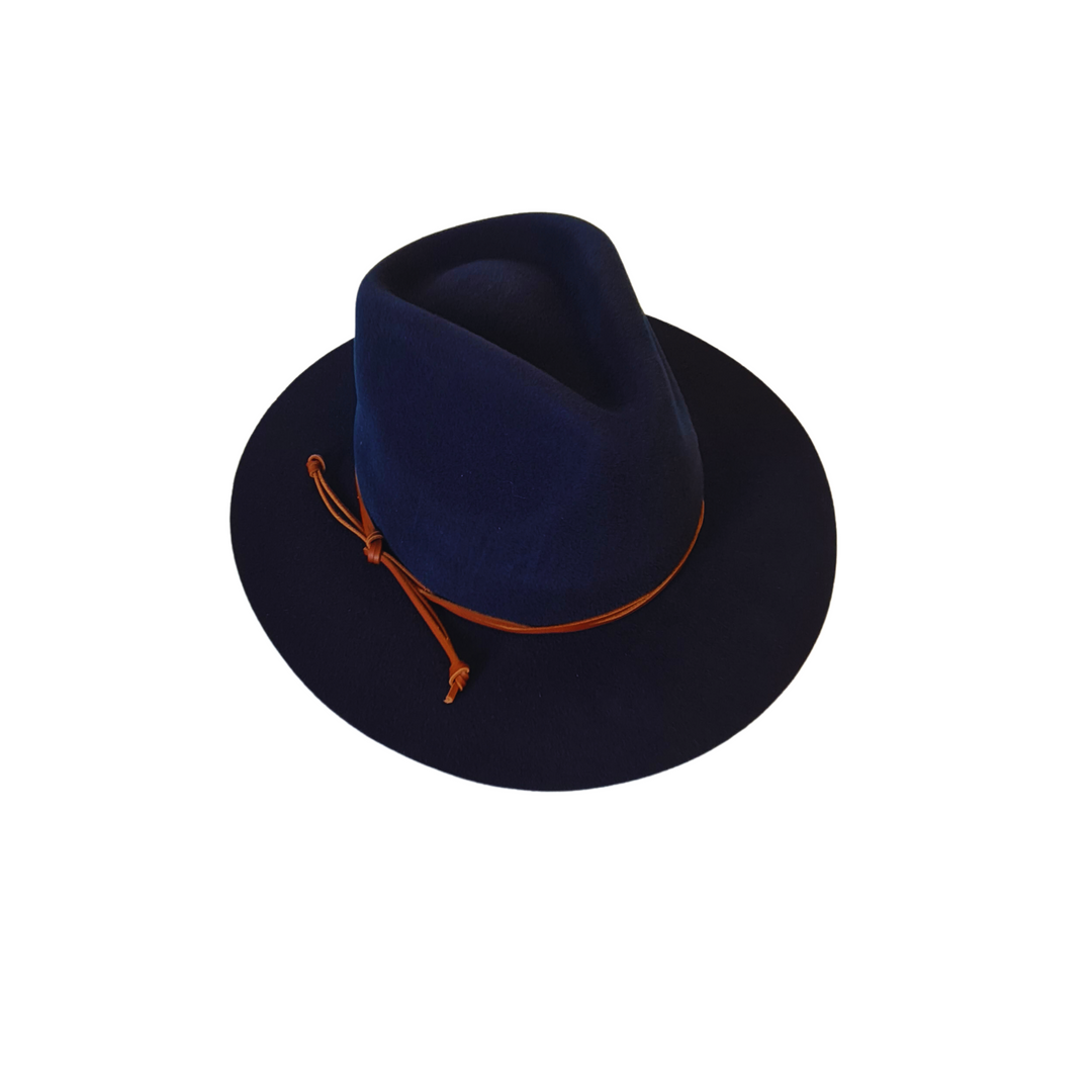 Adjustable Fedora Hat - Navy | Australian Country Brand