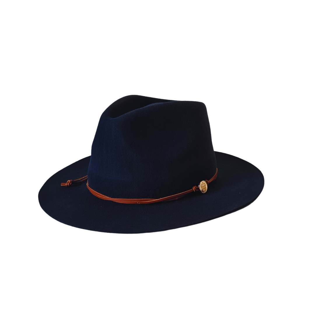 Adjustable Fedora Hat - Navy | Australian Country Brand