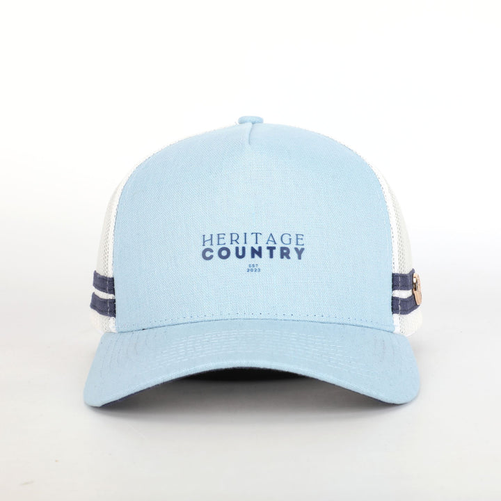 Front View - 'The Taylor' Linen Trucker Cap from Australian Country Brand 'Heritage Country'