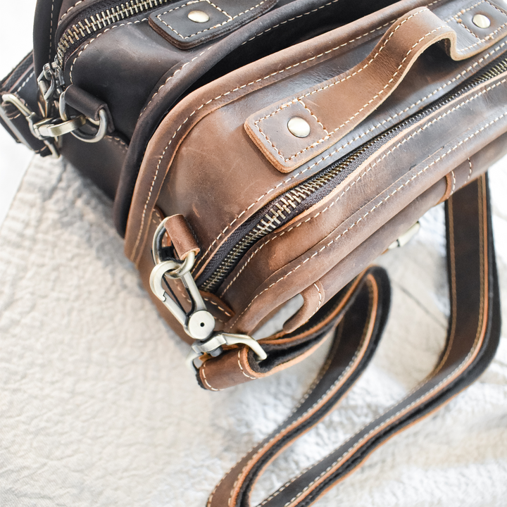 'The Oliver' Small Leather Saddle Bag - Cross Body or Side Bag - Handbag